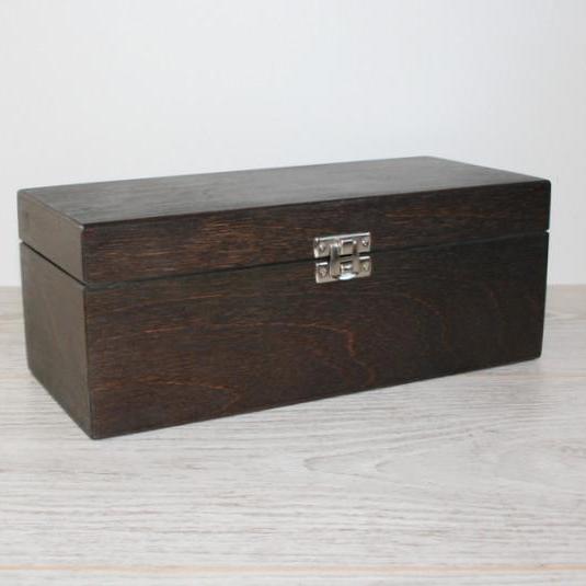 Wooden Gift and Keepsake Box 9.05 x 3.54 x 3.54 inch Dark Brown